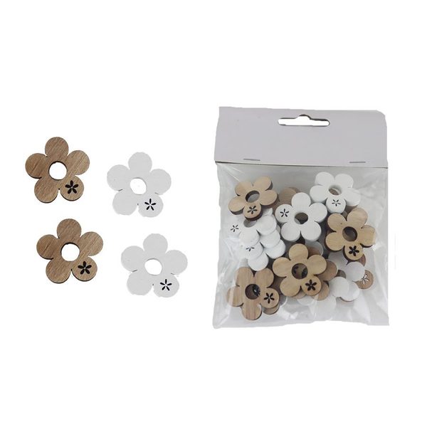 Dekorační kytka, 24 ks D6128 - dia 2,5 x 0,4 cm