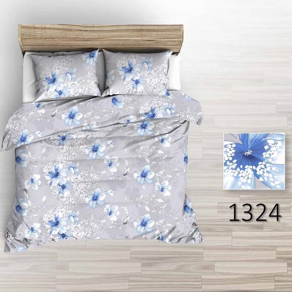 Povlečení hladká bavlna LUX - Merga - modré 140x200+70x90 cm