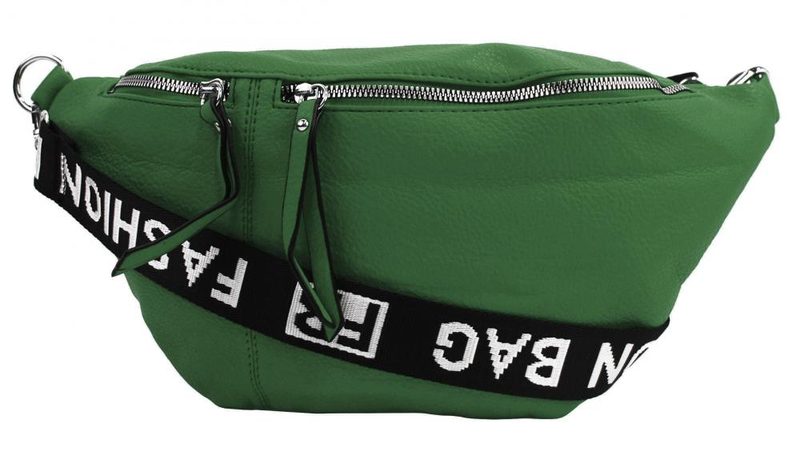 Větší dámská moderní ledvinka zelená