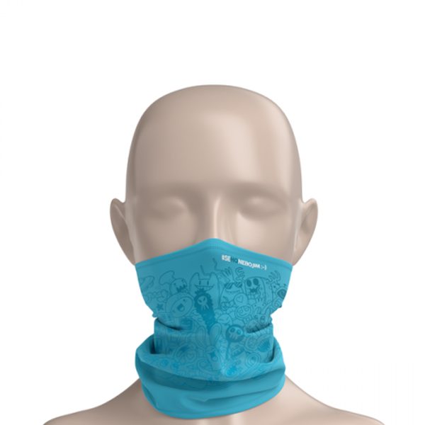 ZLEVNĚNO - Dětský antivirový nanošátek v limitované edici SE HO NEBOJÍM :-) tyrkysový