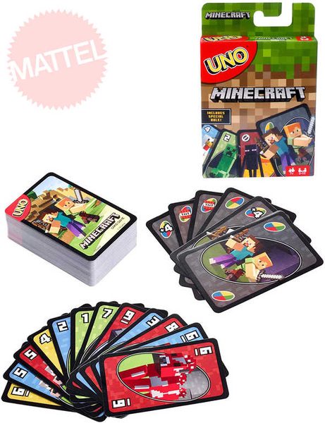 MATTEL HRA Uno karty Minecraft *SPOLEČENSKÉ HRY*