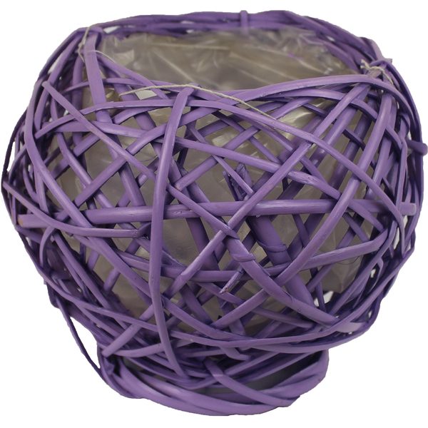 obal s plastem kulatý velký sv. fialový - dia 17 x 14 cm