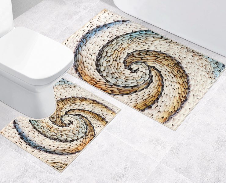 3D tisk sada - sada 60x100, 60x50 cm Oblázek béžová