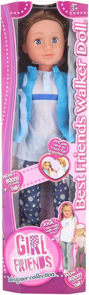 Chodící panenka 80 cm brunetka (v krabici)