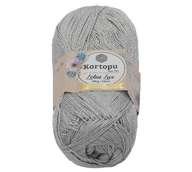 Příze LOTUS LUX Šedá 941 100g / 340 m
