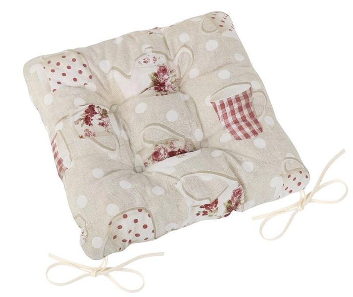 Sedák EMA prošívaný Červená,Béžová 41/515 40x40 cm