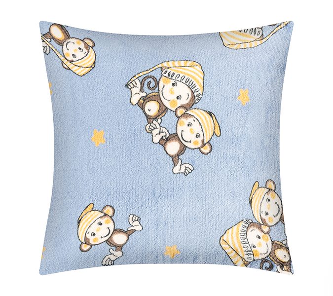 Polštářek ELLÍK - dětský motiv Modrá,Hnědá 7023/111 35x40 cm