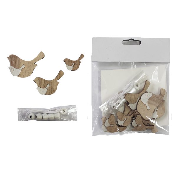 Sada ptáček 12 ks D2015-22 - 3,5 x 0,2 x 2,5 cm