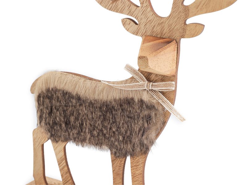 Dřevěný jelen výška 30 cm