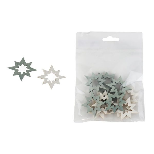 Vločka, 12 ks D7417 - 4 × 4 × 0.3 cm