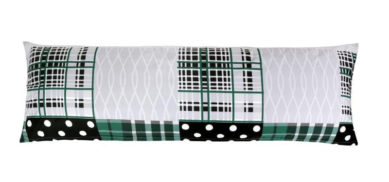 POVLAK na relaxační polštář - 50x145 cm (povlak na zip) zelený patchwork