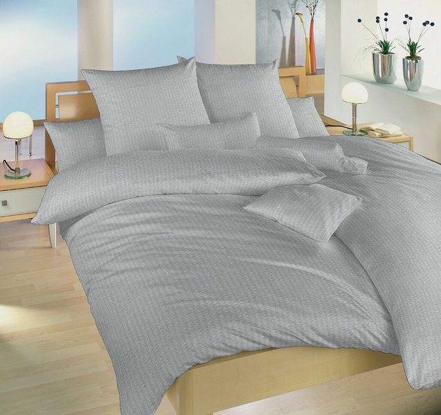 Povlečení krep Šedý UNI 140x200, 70x90 cm