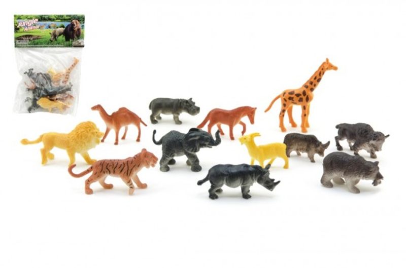 Zvířátka safari ZOO plast 6cm 12ks v sáčku