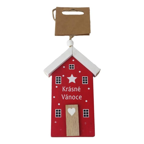 Domeček k zavěšení D7188-08 - 7×12×1.5 cm