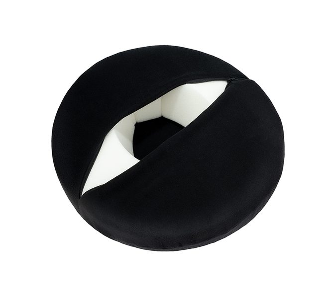 Povlak na sedák anatomický z Líné - Visco pěny - POUZE POVLAK Černá 48/999 průměr 40 cm, výška 10 cm