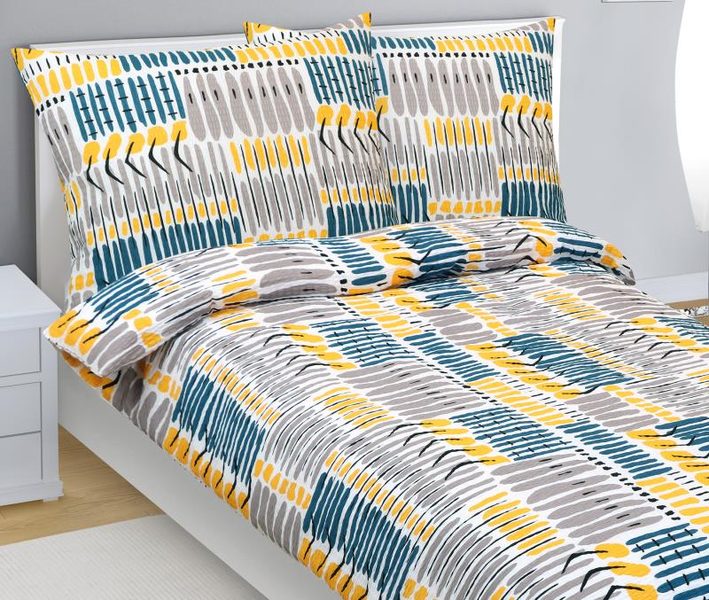 Povlečení krepové Modrá,Žlutá 80/163