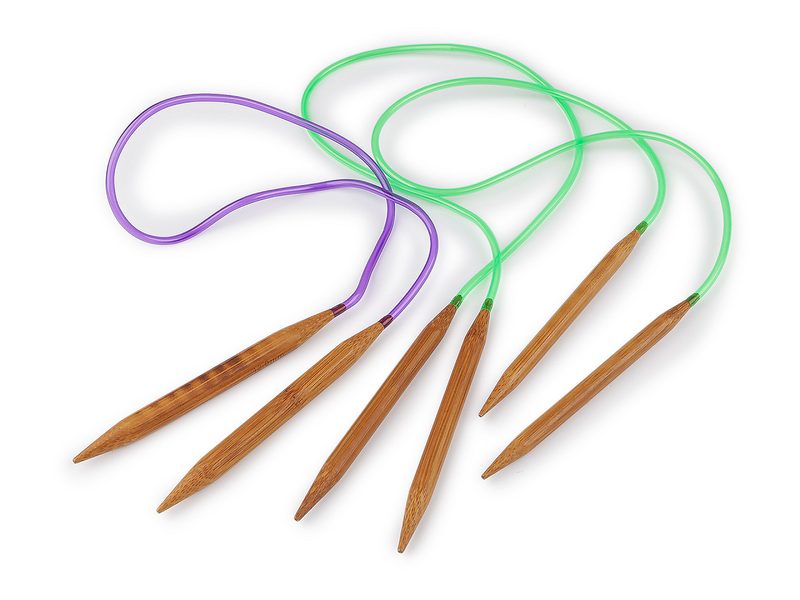 Kruhové jehlice bambusové č. 9; 10; 12