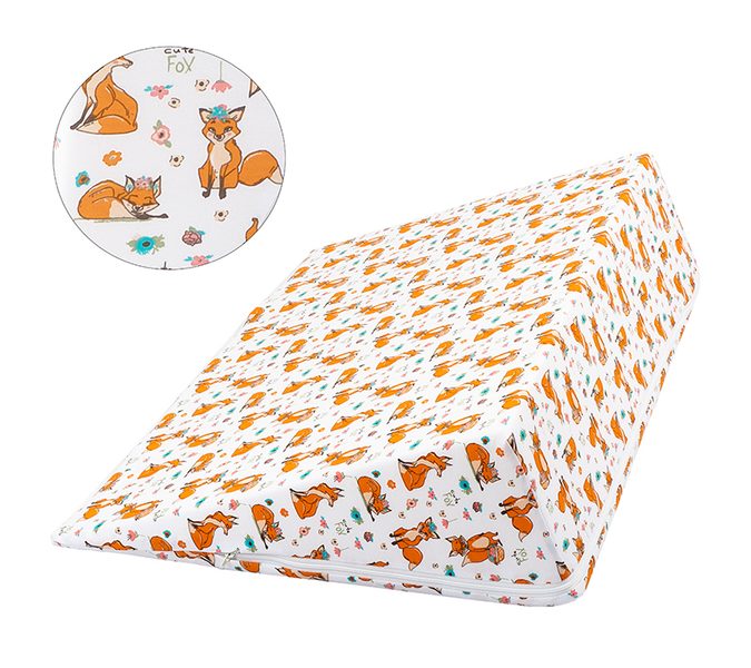 Klínový podhlavník Oranžová,Bílá 2005/403 80x50x20 cm