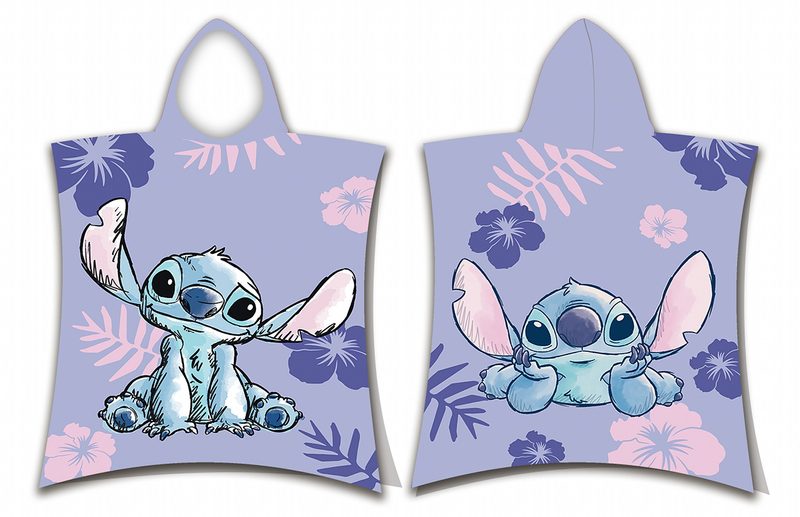 Plážová osuška pončo Lilo a Stitch 50x115 cm