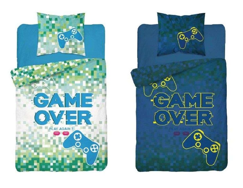 Povlečení Game Over svítící bavlněné 140/200, 70/80 cm