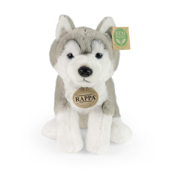 Plyšový pes husky sedící 23 cm SOFT COLLECTION