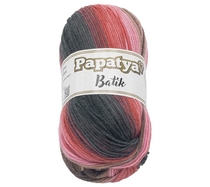 Příze PAPATYA BATIK Šedá,Růžová 554-27 100g / 360 m