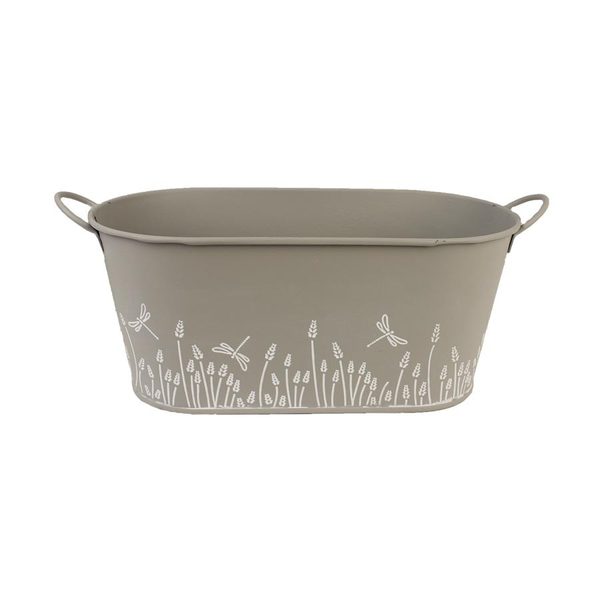 Květináč plechový K2593/2 - 28,5 x 14 x 12,5/14,5 cm