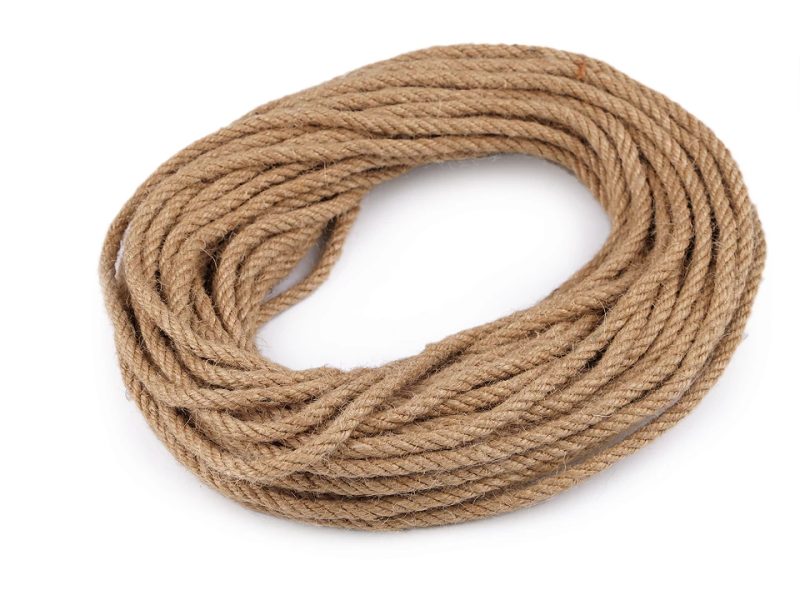 Jutová šňůra kroucená Ø7 mm balení 20 metrů
