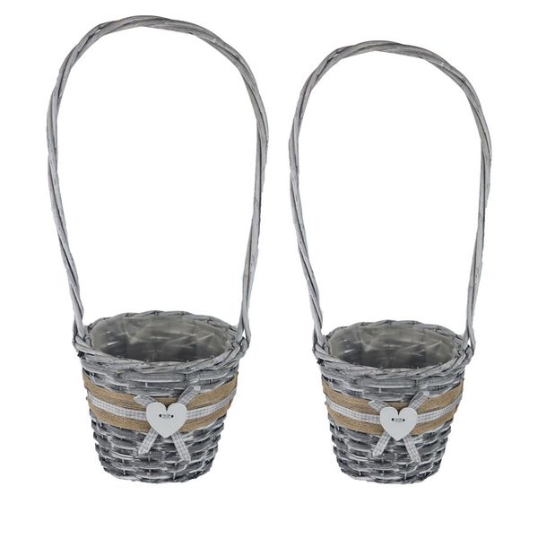 Obal s plastem šedý, S/2 P2025-21 - dia 14x12/41cm