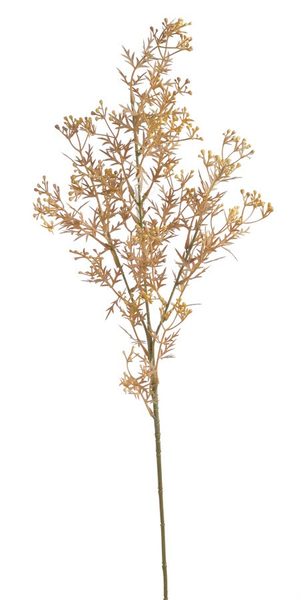 Umělá větvička broom bloom 76 cm - žlutohnědá