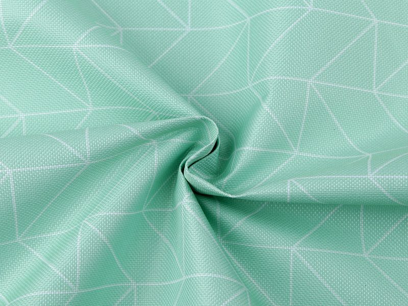 METRÁŽ Kočárkovina 600D geometrický vzor s PVC úpravou