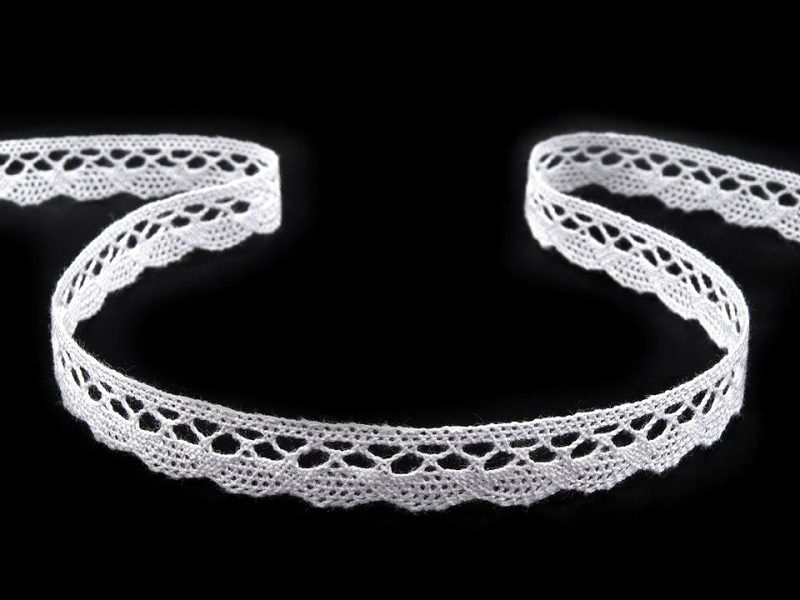 Bavlněná krajka paličkovaná šíře 10 mm METRÁŽ