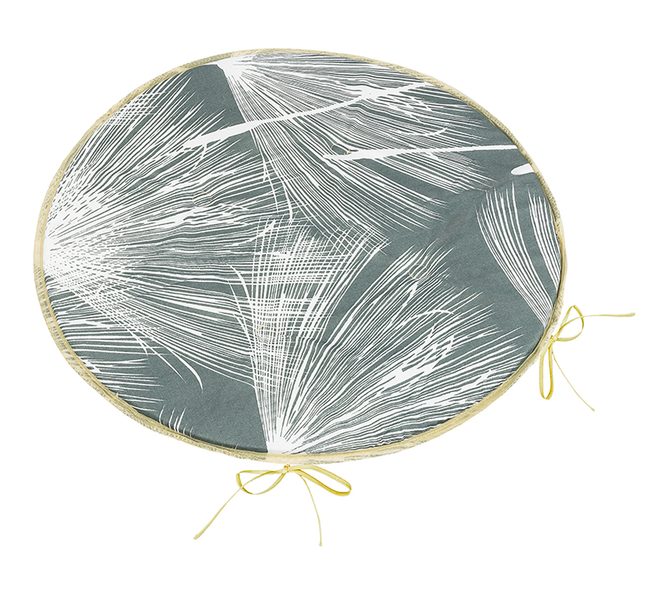 Sedák Adéla kulatý hladký Šedá,Bílá 79/234 průměr 40 cm