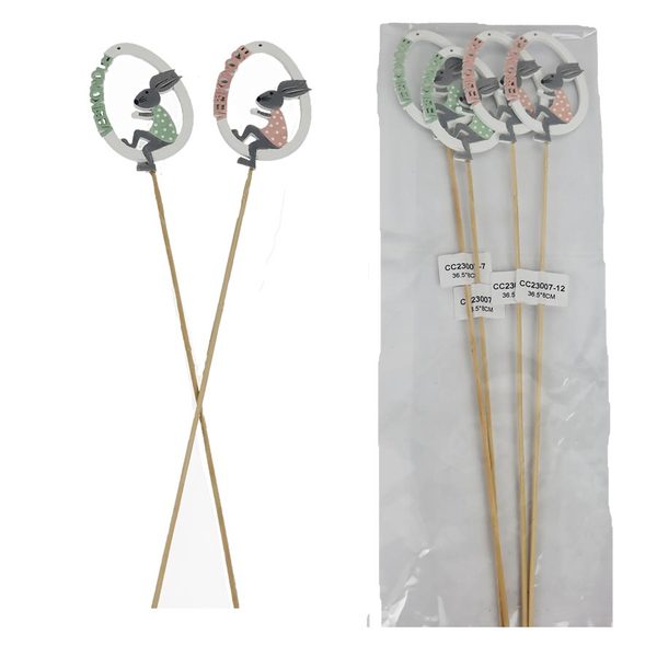 Velikonoční zápich, 4 ks D6109 - 5,4 x 0,4 x 8 / 37 cm