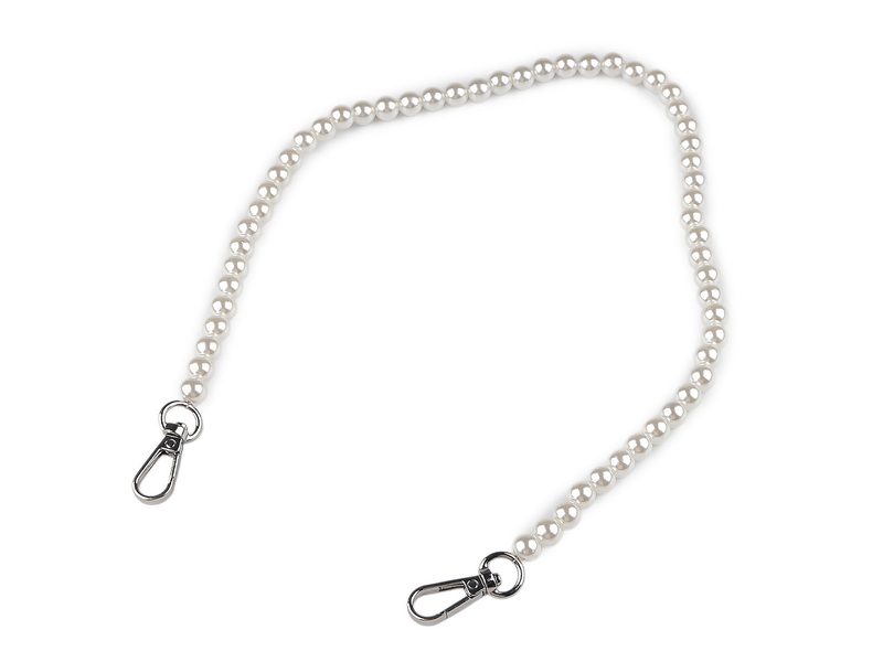 Perlový řetízek / ucho na kabelky a telefony délka 60 cm