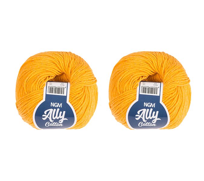 SET 2ks - Příze ALLY cotton Žlutá /039