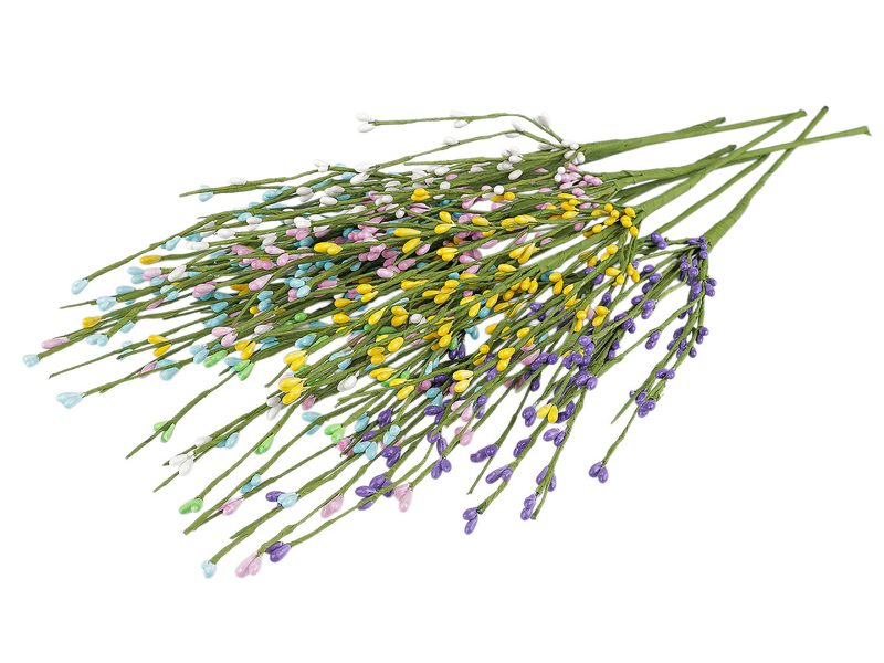 Umělá větvička s pupeny na drátku tvarovatelná