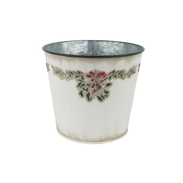 Vánoční květináč plechový K3903/2 - 15 cm