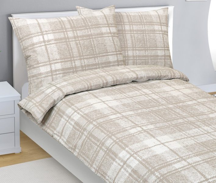 Povlečení krepové Béžová,Bílá 80/311