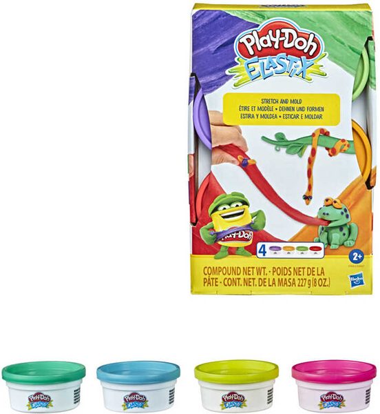 PLAY-DOH Baby modelína Elastix set 4 kelímky 2 druhy