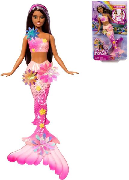 Barbie kouzelná květinová mořská víla (tmavé vlasy)