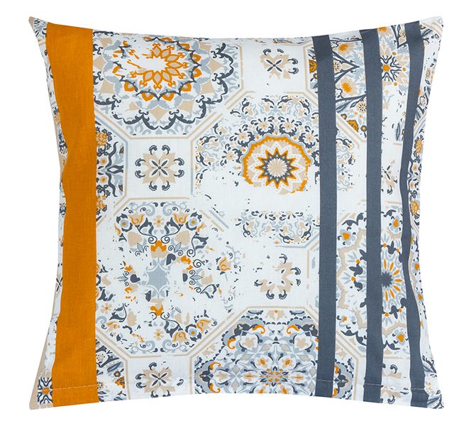 Povláček bavlněný Šedá,Oranžová 90/277 40x40 cm