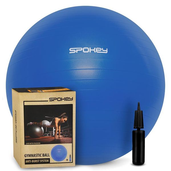 FITBALL III Gymnastický míč 75 cm včetně pumpičky, modrý