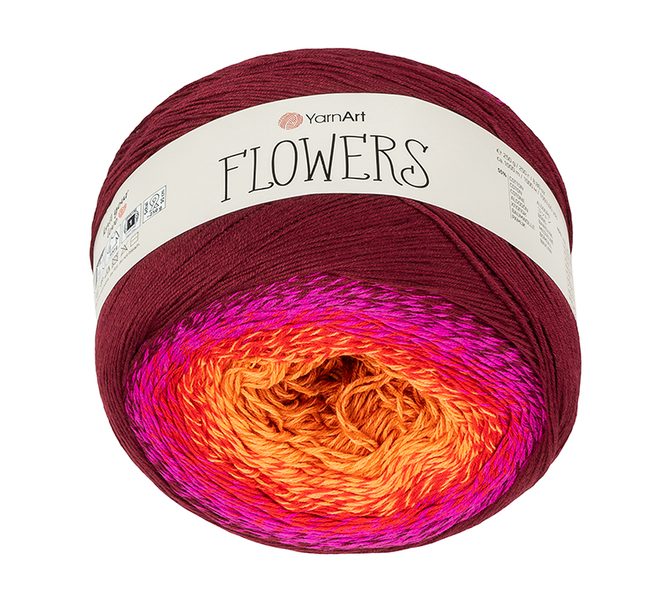 Příze Flowers Růžová,Oranžová /310