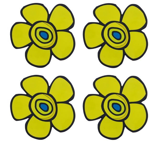 Podtácek sada 4 ks Žlutá 1100/057 10x10 cm - 4ks