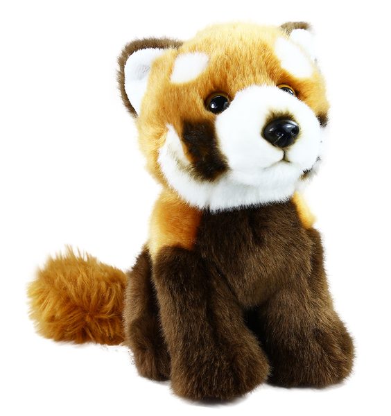 Plyšová panda červená sedící 18 cm
