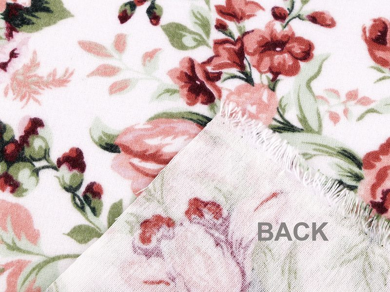 Bavlněný flanel květy METRÁŽ