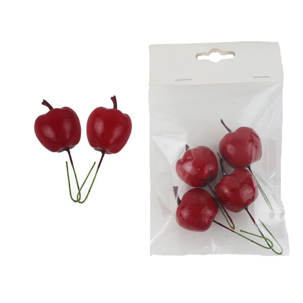 Jablíčka na drátku, 4 ks X7525