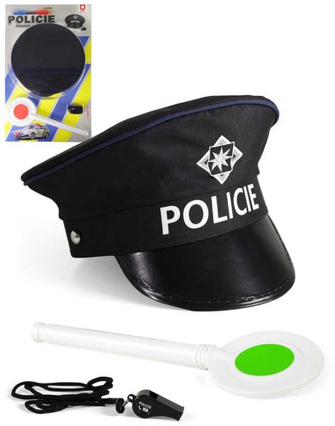 KARNEVAL Policejní sada s čepicí a plácačkou *KARNEVALOVÝ DOPLNĚK*