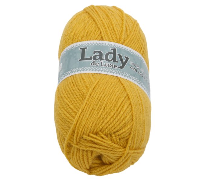 Příze LADY de Luxe Žlutá 1102 100g / 238 m